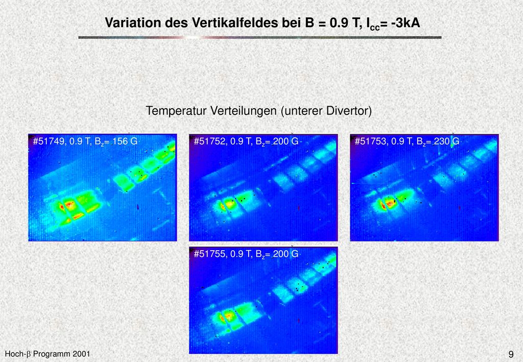 Variation des Vertikalfeldes bei B = 0.9 T, Icc= -3kA