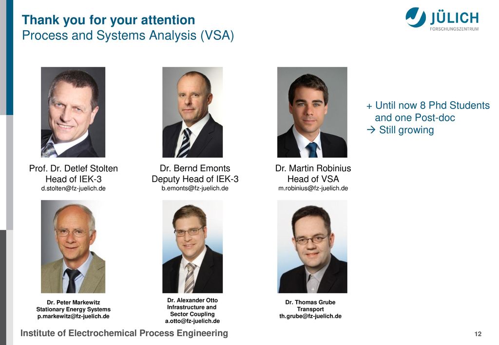 Thank you for your attention Process and Systems Analysis (VSA)