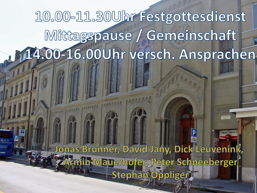 Uhr Festgottesdienst Mittagspause / Gemeinschaft
