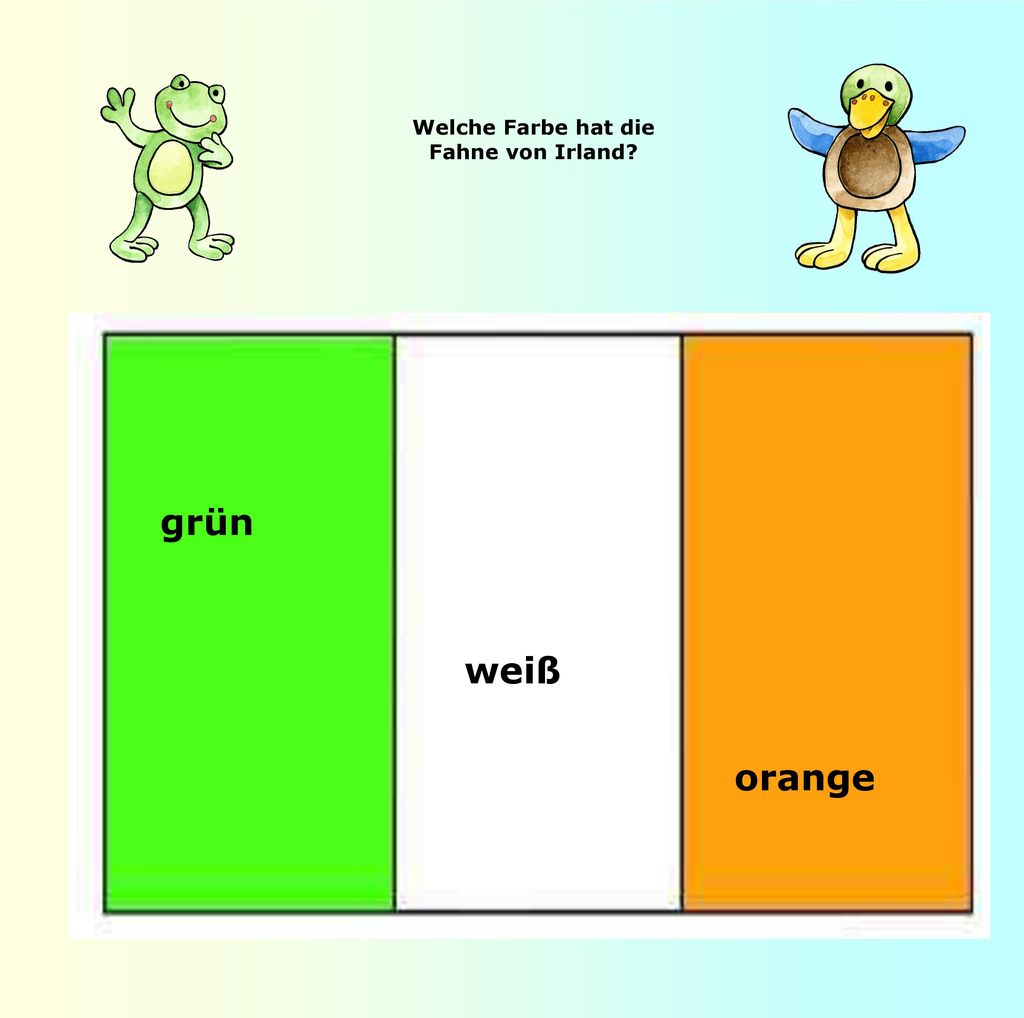 Welche Farbe hat die Fahne von Irland grün weiß orange