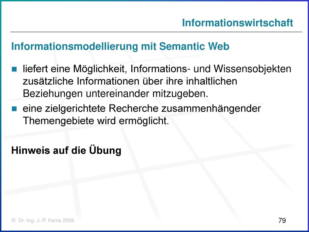 Informationsmodellierung mit Semantic Web