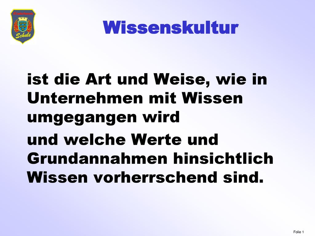 Wissenskultur ist die Art und Weise, wie in Unternehmen mit Wissen umgegangen wird.