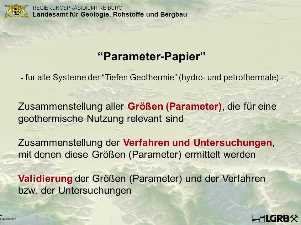 für alle Systeme der Tiefen Geothermie (hydro- und petrothermale) -