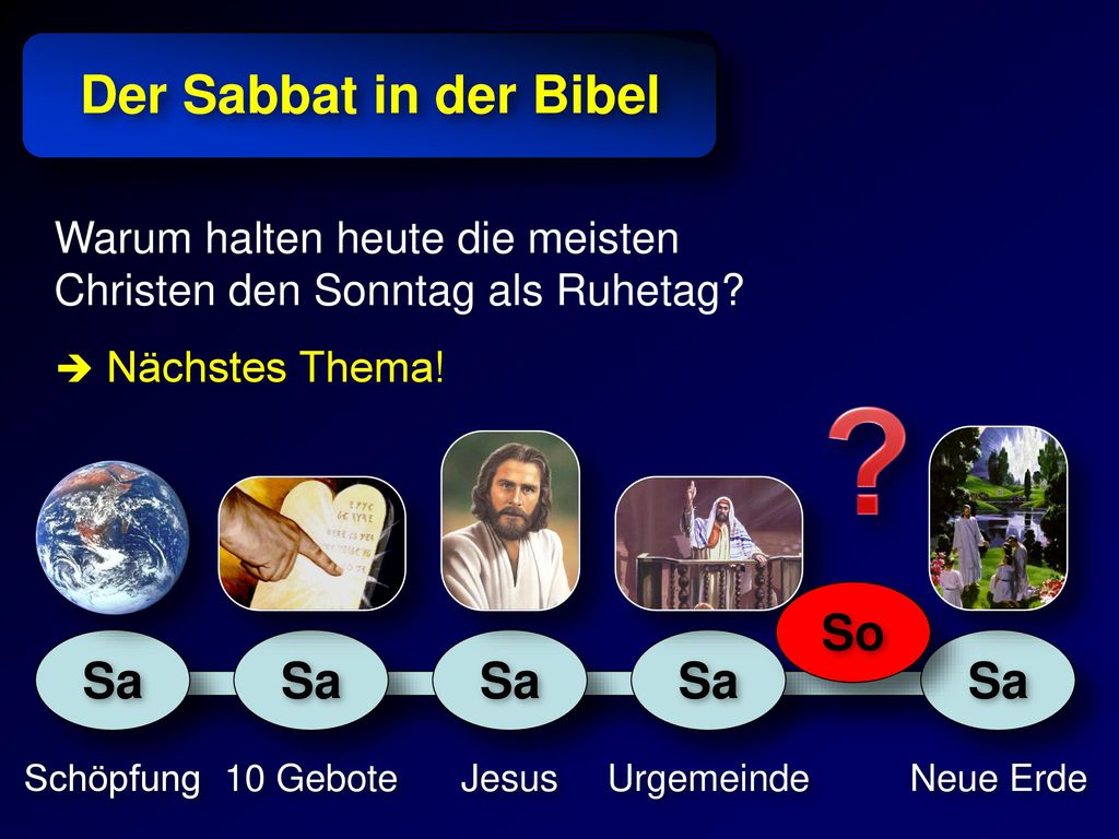 Der Sabbat in der Bibel So Sa Sa Sa Sa Sa
