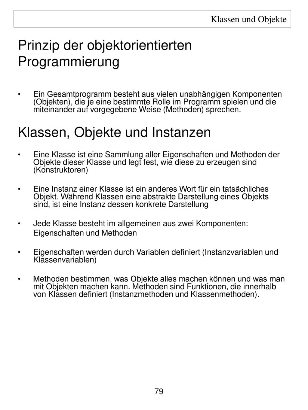 Prinzip der objektorientierten Programmierung