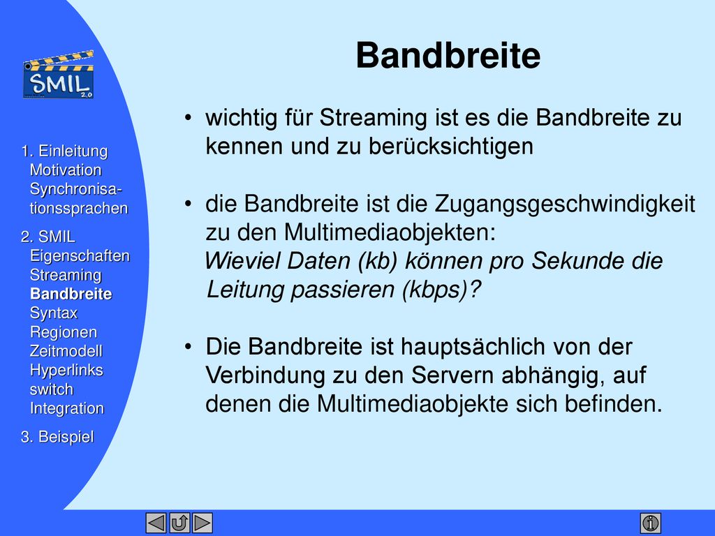 Bandbreite wichtig für Streaming ist es die Bandbreite zu kennen und zu berücksichtigen.