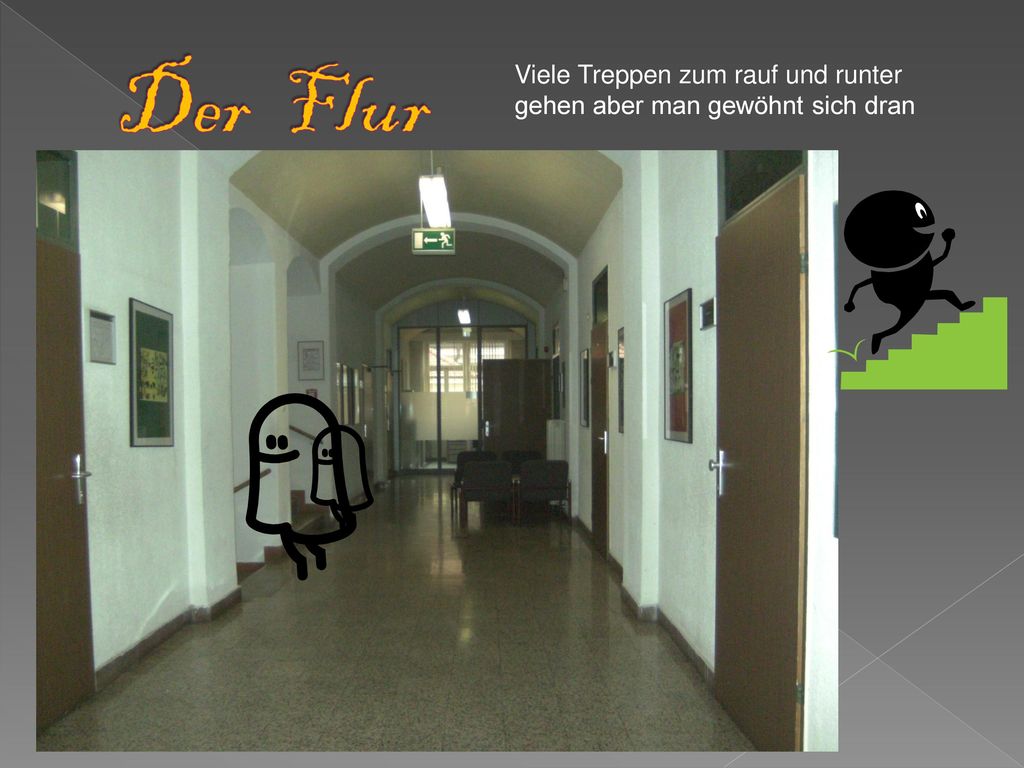 Der Flur Viele Treppen zum rauf und runter gehen aber man gewöhnt sich dran