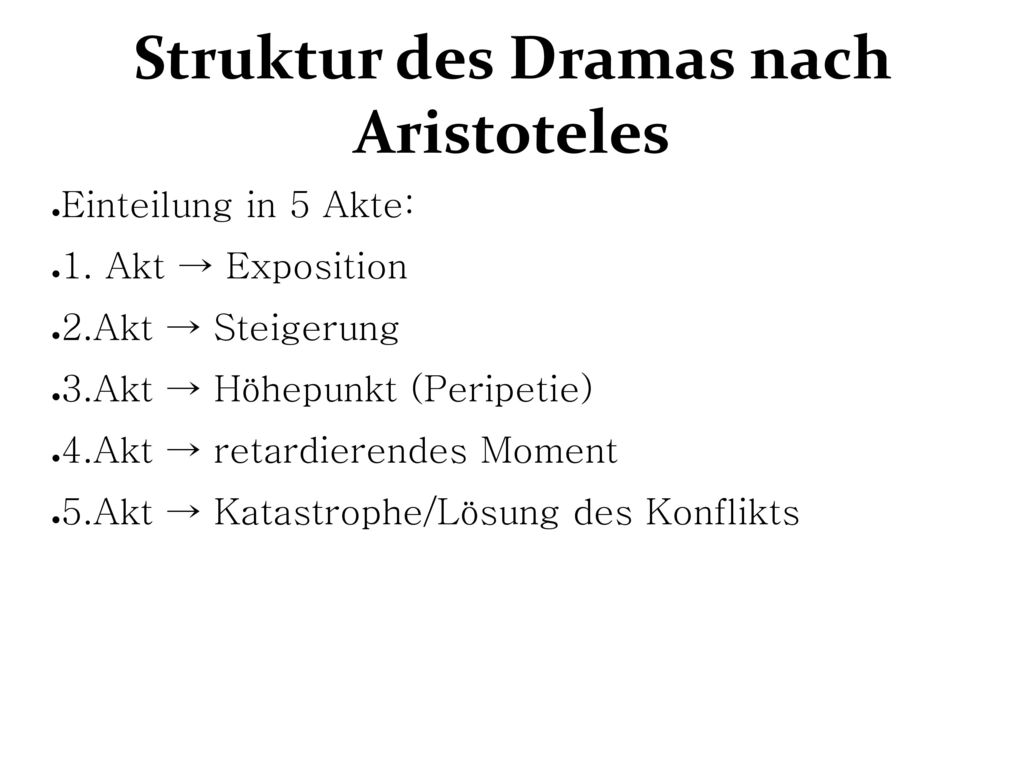 Struktur des Dramas nach Aristoteles