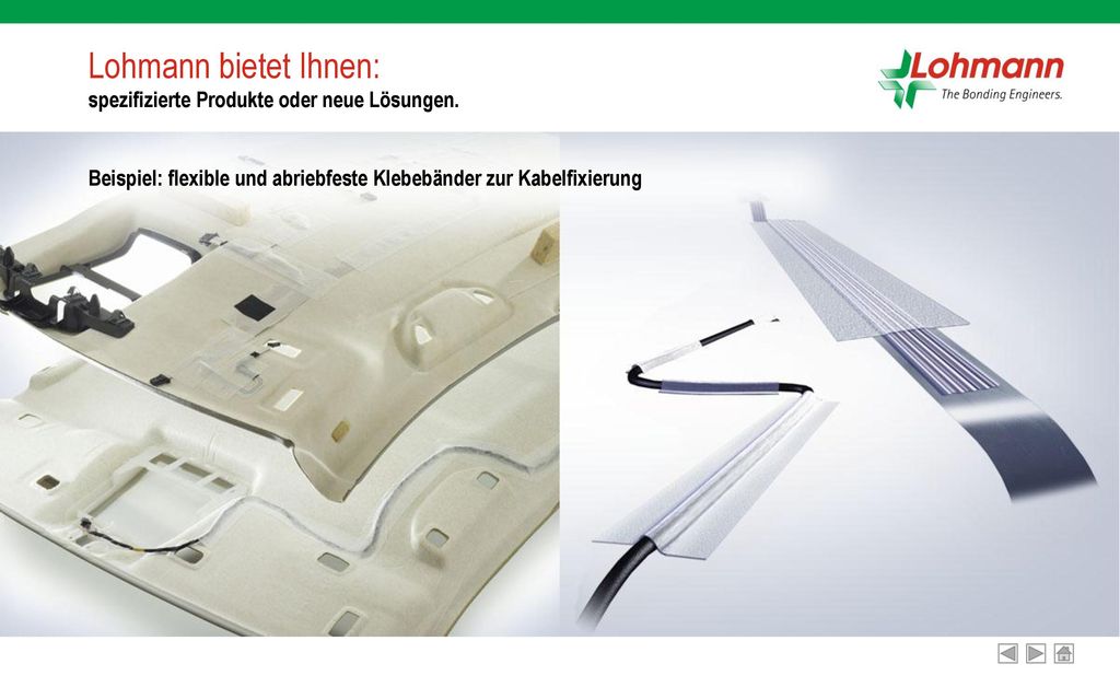 Lohmann bietet Ihnen: spezifizierte Produkte oder neue Lösungen.