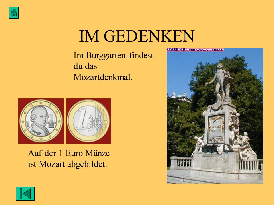 IM GEDENKEN Im Burggarten findest du das Mozartdenkmal.