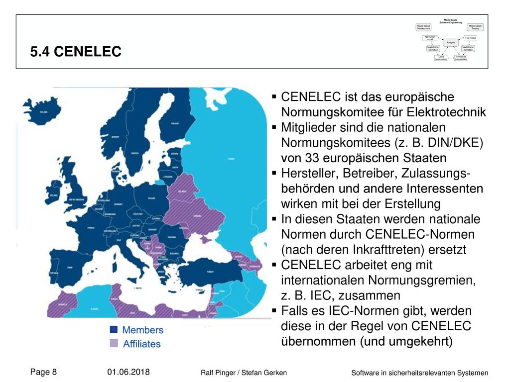 5.4 CENELEC CENELEC ist das europäische Normungskomitee für Elektrotechnik.