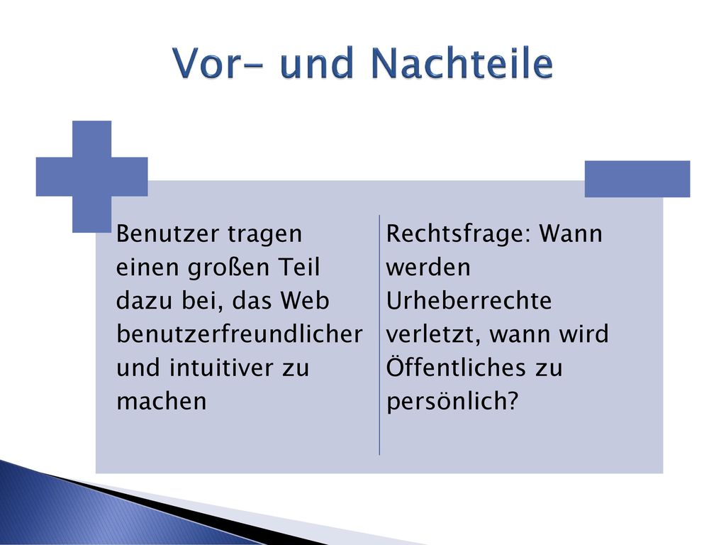 Vor- und Nachteile Benutzer tragen einen großen Teil dazu bei, das Web benutzerfreundlicher und intuitiver zu machen.