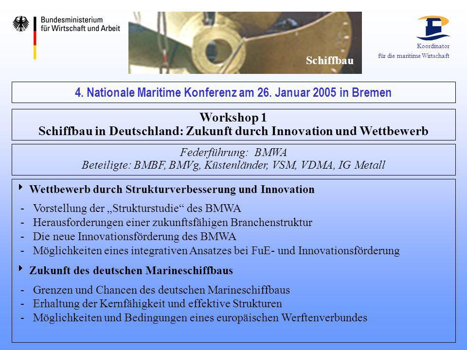 4. Nationale Maritime Konferenz am 26. Januar 2005 in Bremen