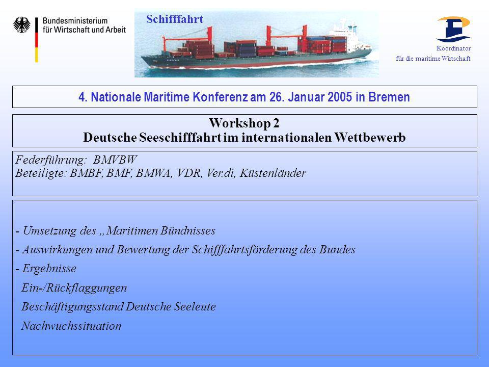 4. Nationale Maritime Konferenz am 26. Januar 2005 in Bremen