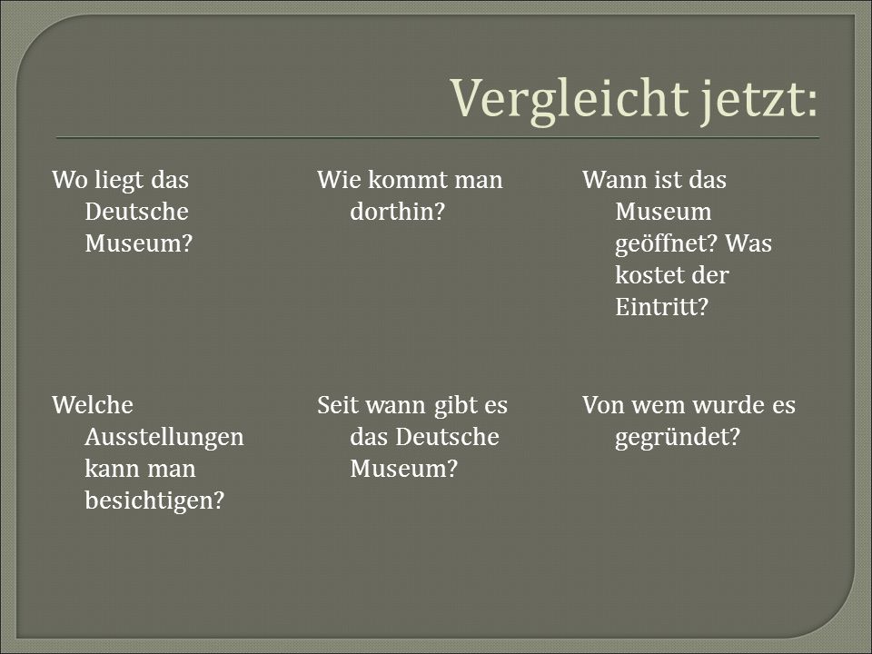 Vergleicht jetzt: Wo liegt das Deutsche Museum Wie kommt man dorthin