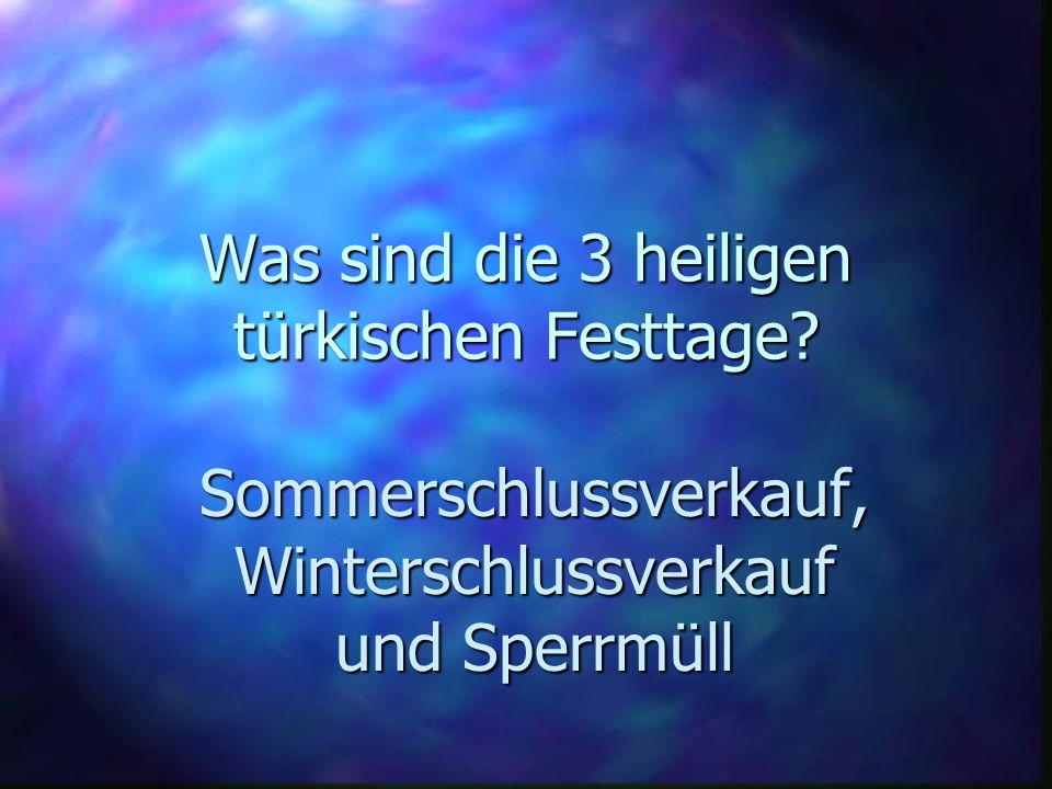 Was sind die 3 heiligen türkischen Festtage