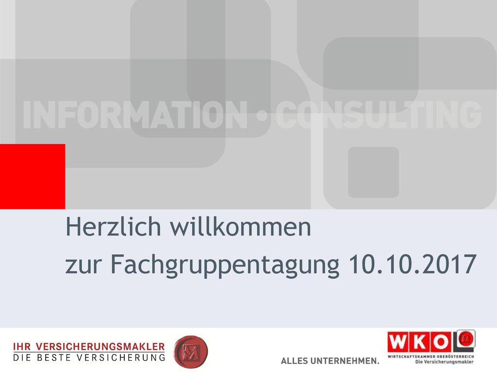 Herzlich willkommen zur Fachgruppentagung