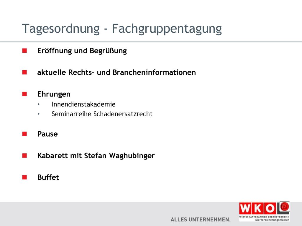 Tagesordnung - Fachgruppentagung