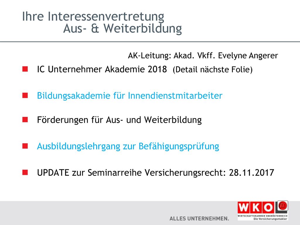 Ihre Interessenvertretung Aus- & Weiterbildung