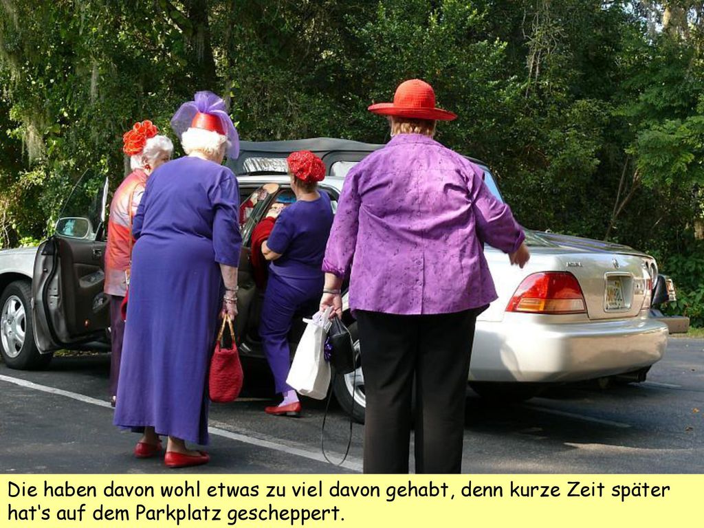Die haben davon wohl etwas zu viel davon gehabt, denn kurze Zeit später hat‘s auf dem Parkplatz gescheppert.