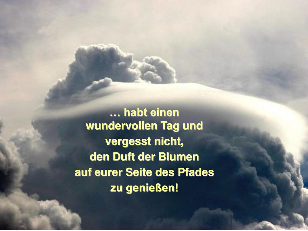 … habt einen wundervollen Tag und auf eurer Seite des Pfades