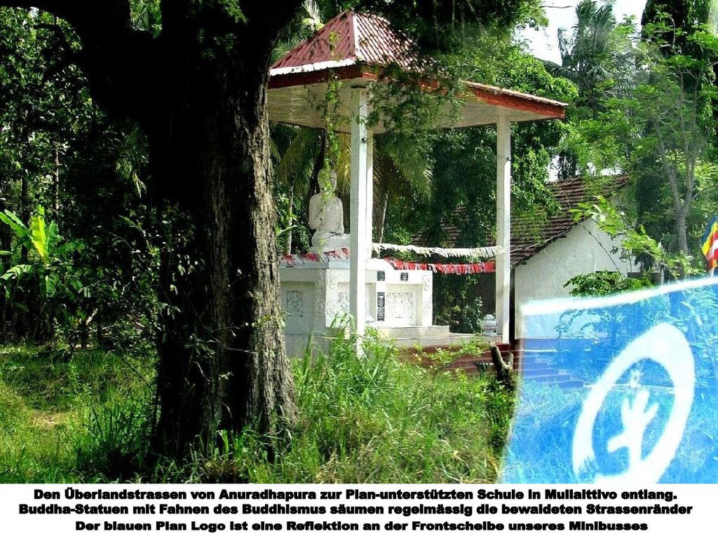 Den Überlandstrassen von Anuradhapura zur Plan-unterstützten Schule in Mullaittivo entlang.