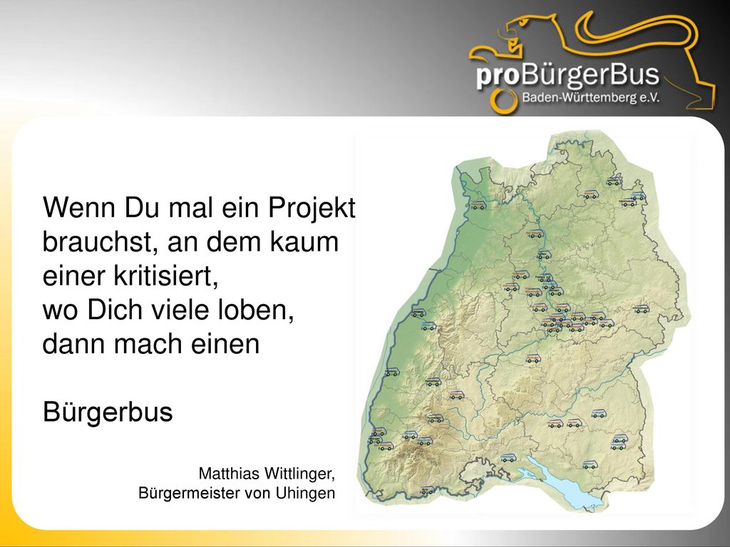 Wenn Du mal ein Projekt brauchst, an dem kaum einer kritisiert,