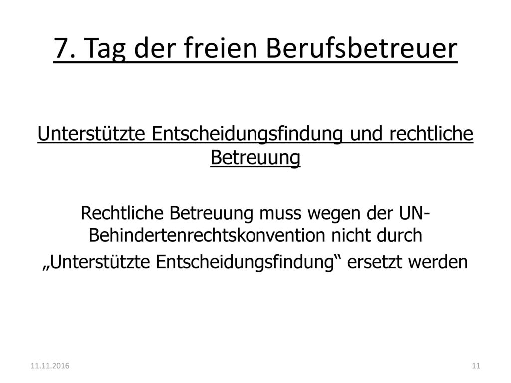7. Tag der freien Berufsbetreuer