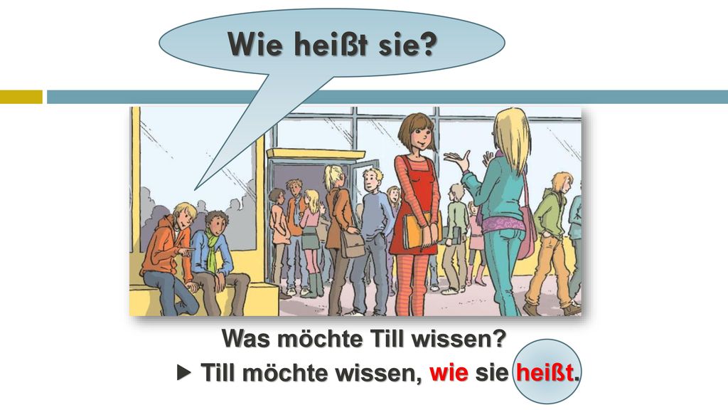 Wie heißt sie Was möchte Till wissen  Till möchte wissen,
