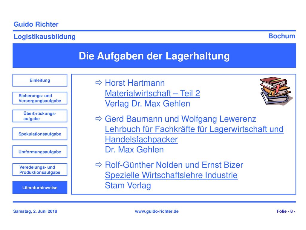 Horst Hartmann Materialwirtschaft – Teil 2 Verlag Dr. Max Gehlen