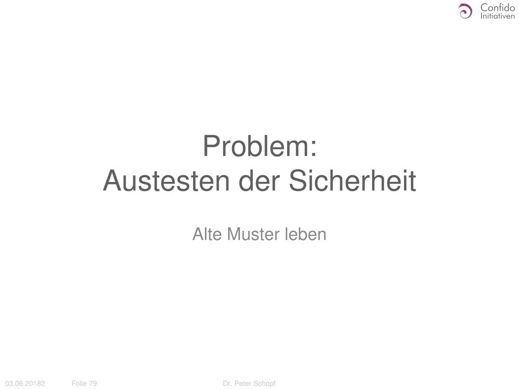 Problem: Austesten der Sicherheit