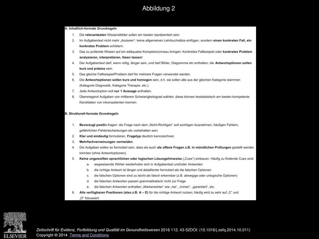 Abbildung 2 Merkblatt zur Erstellung und zum Review von MC-Aufgaben