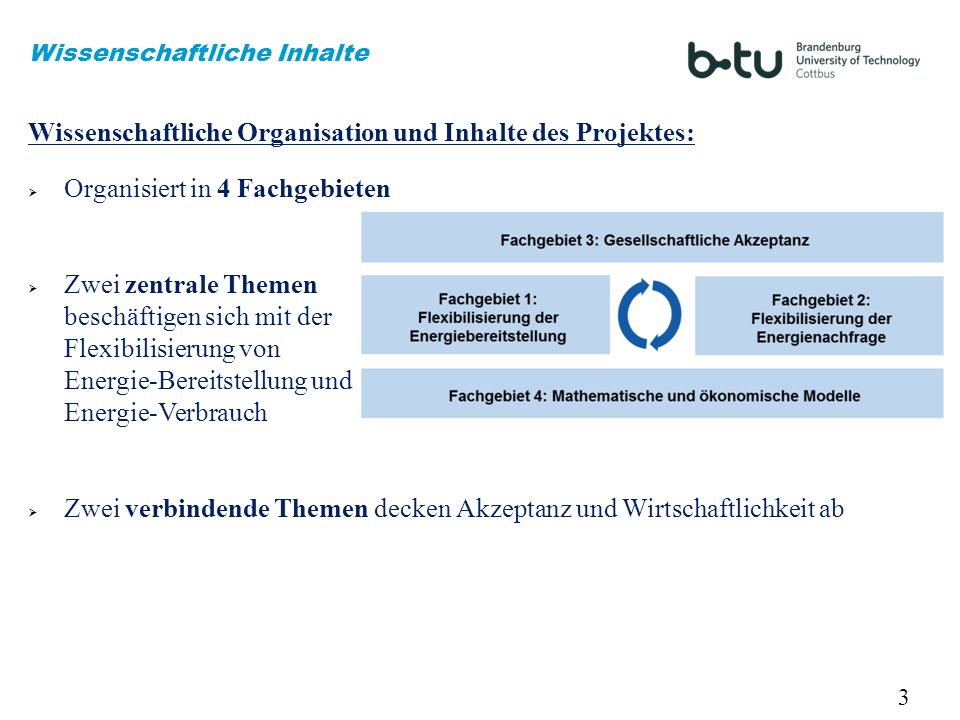 Wissenschaftliche Organisation und Inhalte des Projektes: