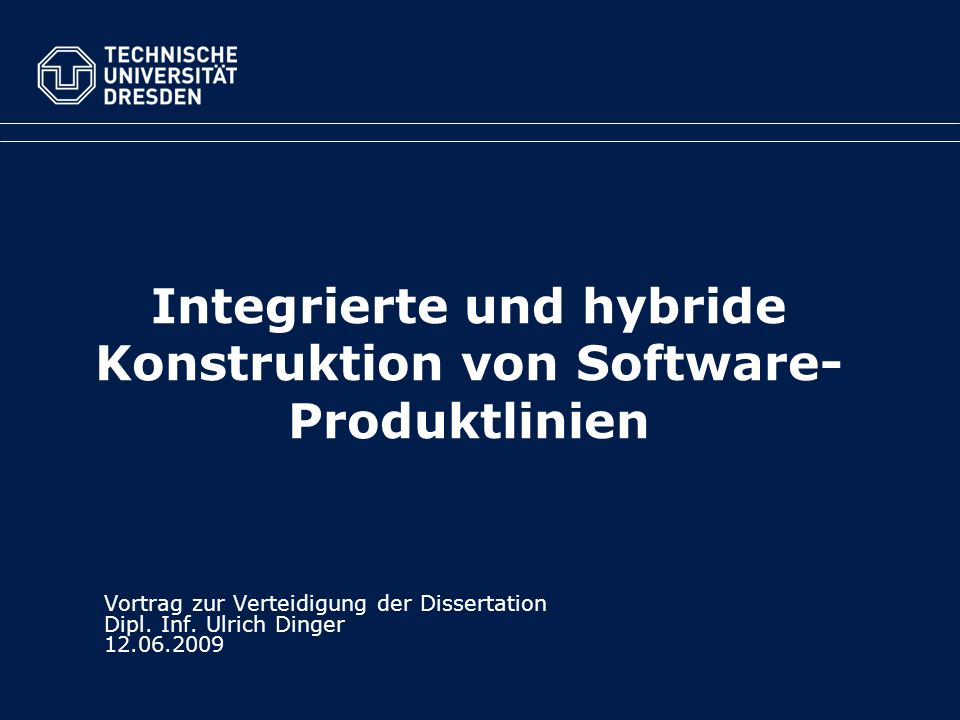 Integrierte und hybride Konstruktion von Software-Produktlinien