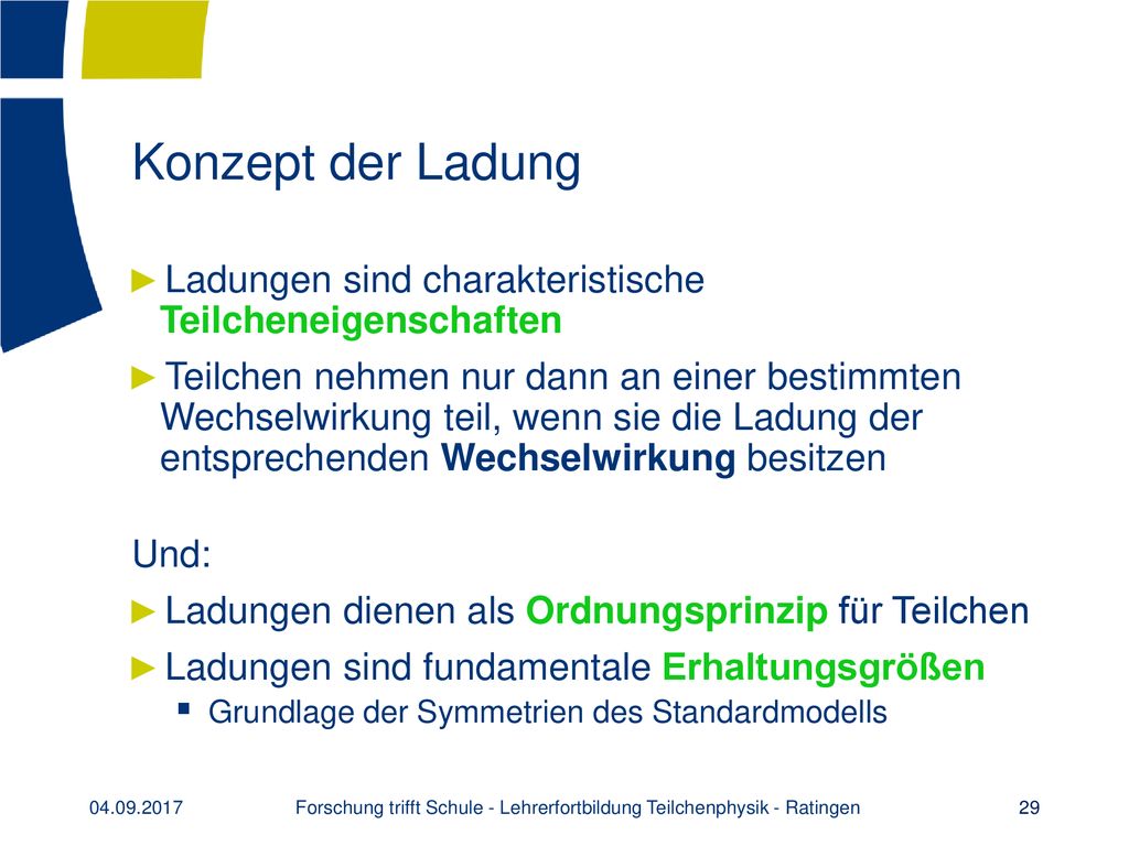 Forschung trifft Schule - Lehrerfortbildung Teilchenphysik - Ratingen