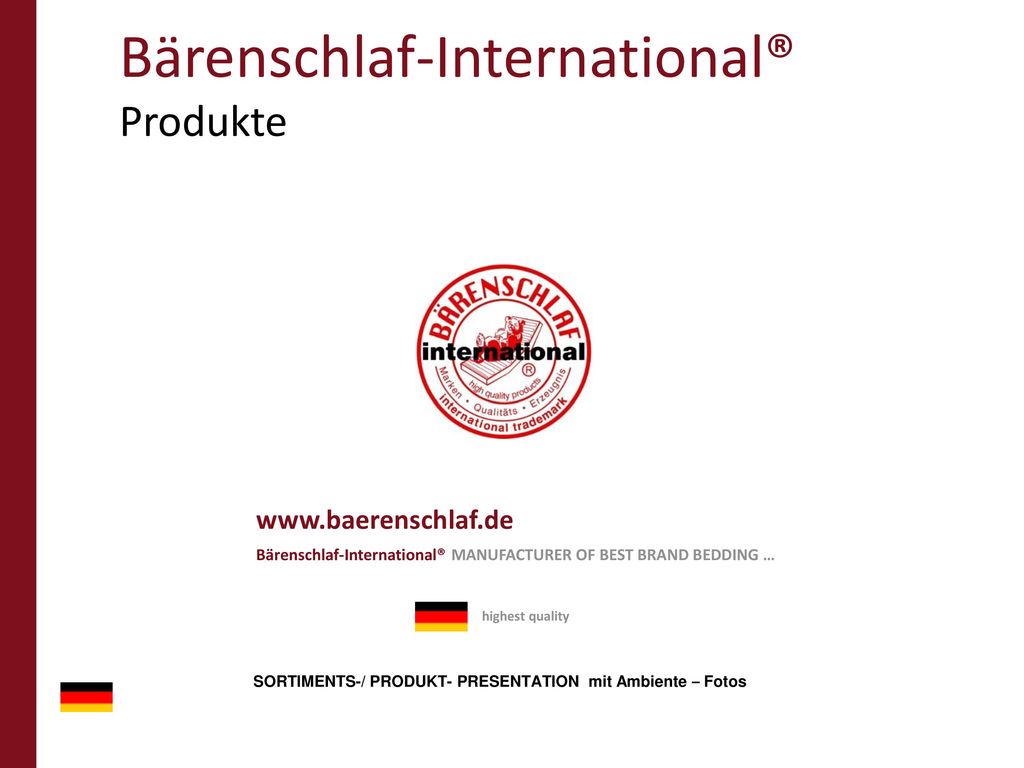 SORTIMENTS-/ PRODUKT- PRESENTATION mit Ambiente – Fotos