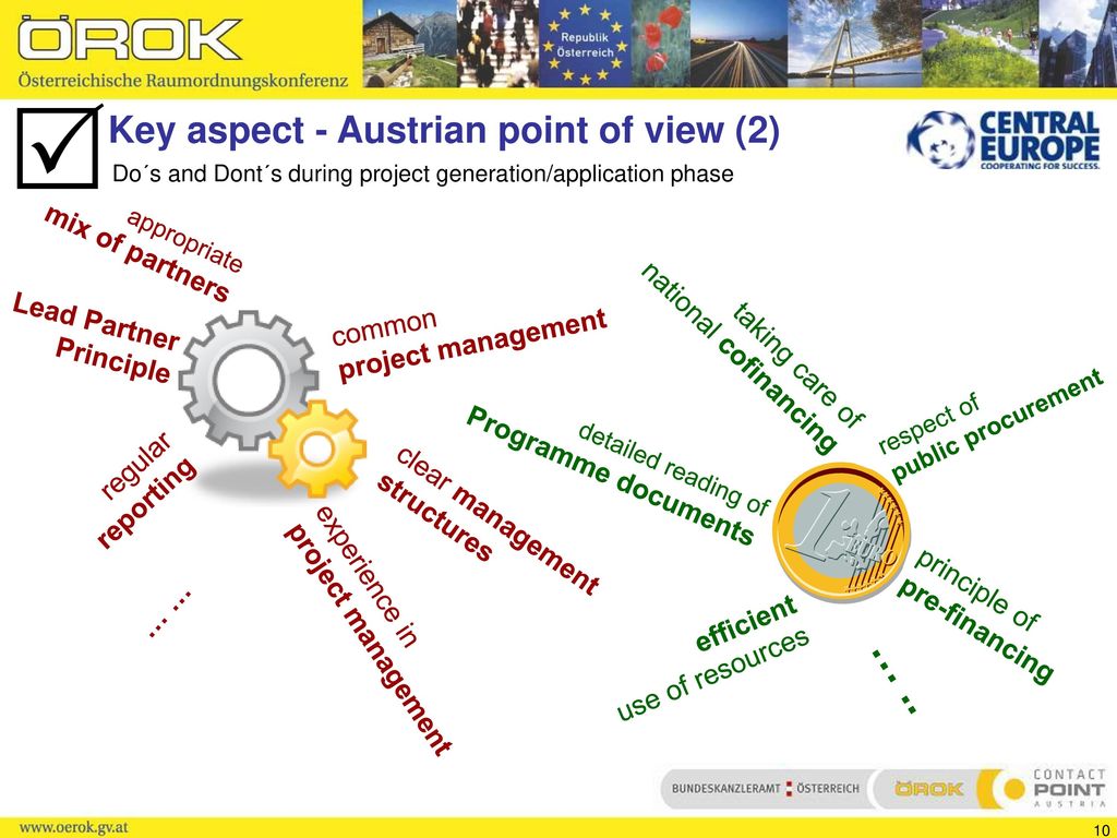  … .. Key aspect - Austrian point of view (2) mix of partners
