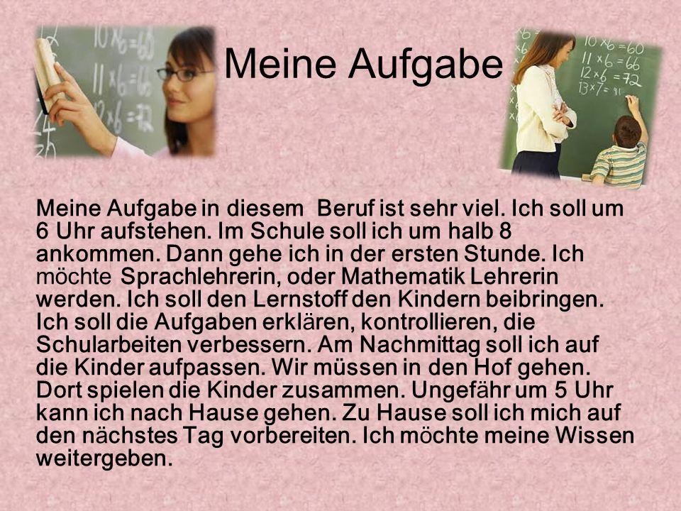 Meine Aufgabe