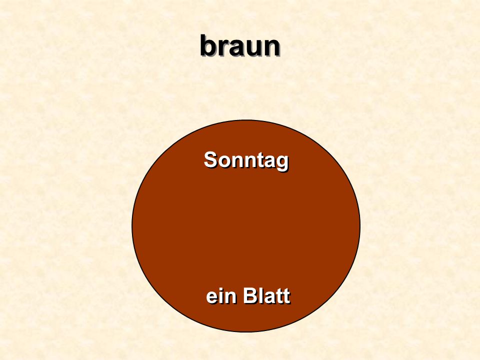 braun Sonntag ein Blatt