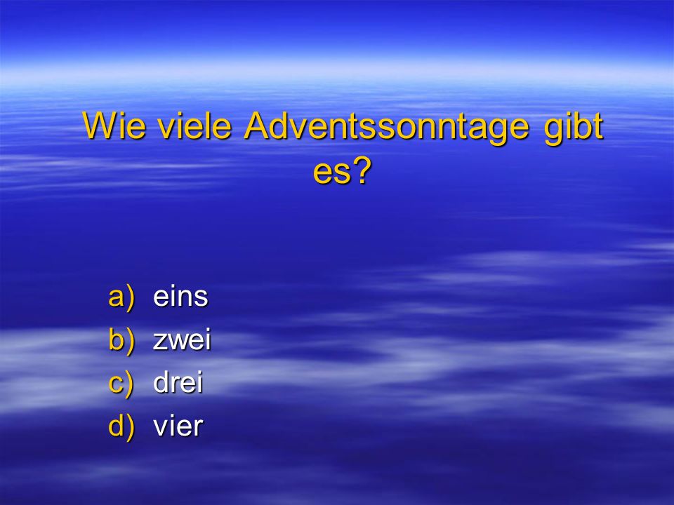 Wie viele Adventssonntage gibt es