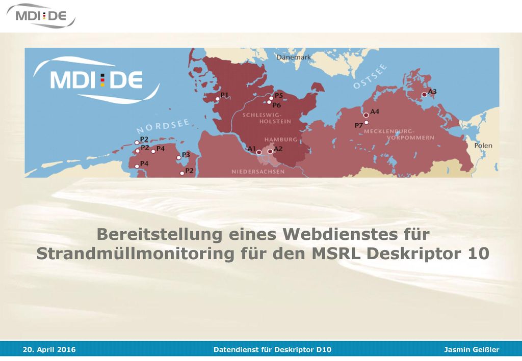 Bereitstellung eines Webdienstes für Strandmüllmonitoring für den MSRL Deskriptor 10