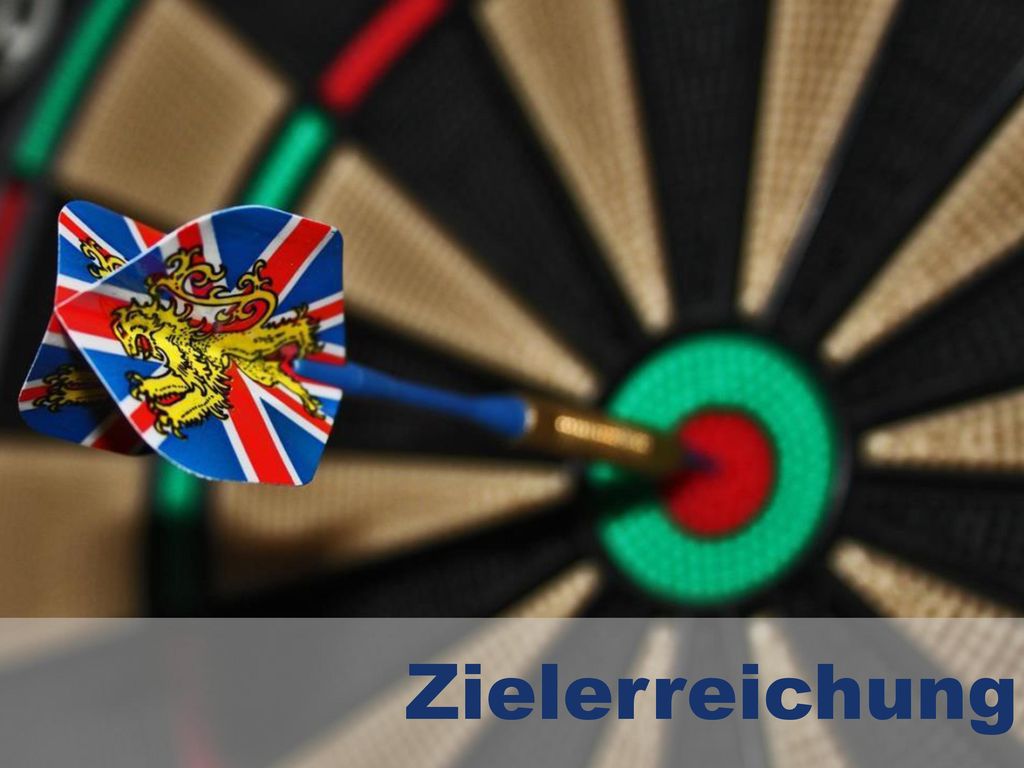 Ziel erreicht Produktion Zielerreichung