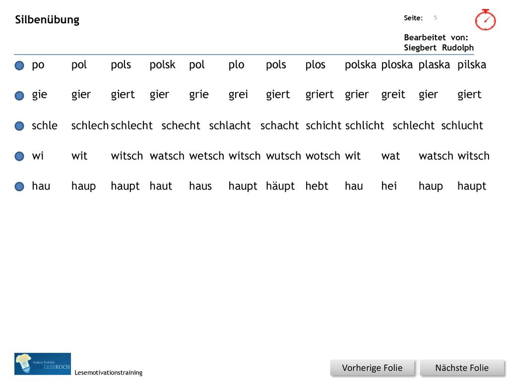 Silbenübung po pol pols polsk pol plo pols plos polska ploska plaska