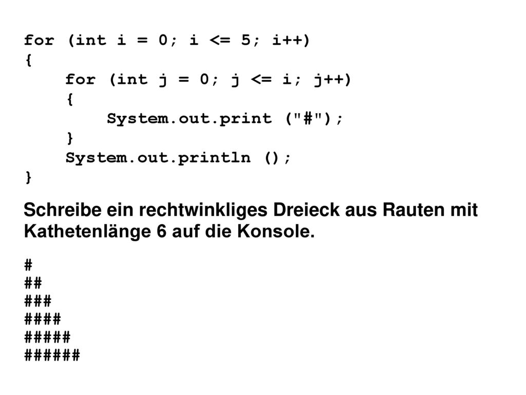 for (int i = 0; i <= 5; i++)