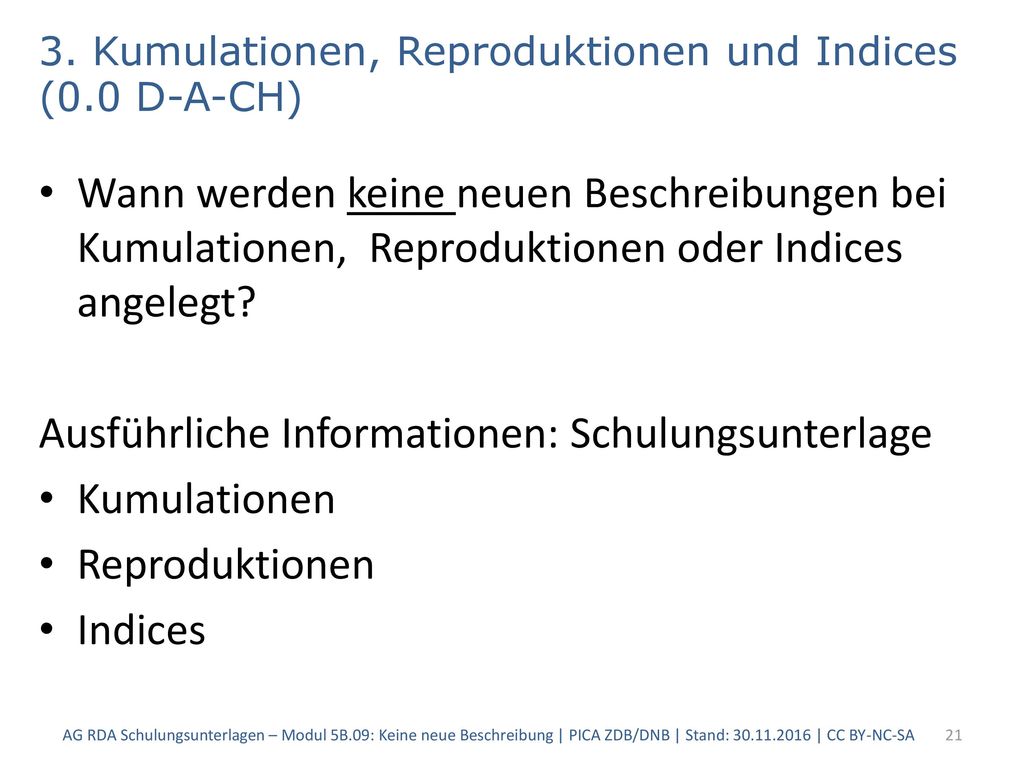 3. Kumulationen, Reproduktionen und Indices (0.0 D-A-CH)