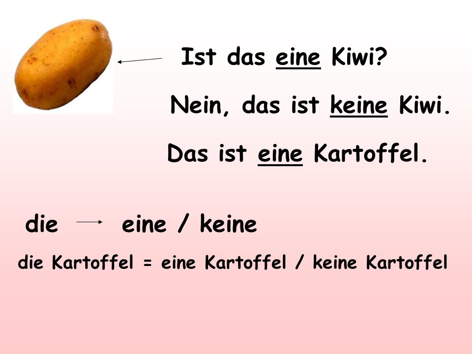 Ist das eine Kiwi Nein, das ist keine Kiwi. Das ist eine Kartoffel.