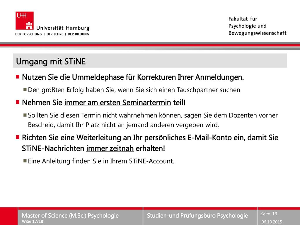 Herzlich Willkommen am Institut für Psychologie der Universität Hamburg