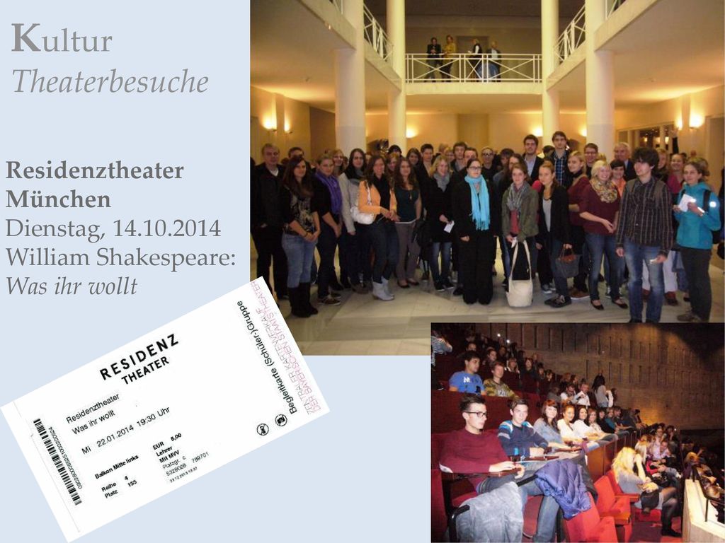 Kultur Theaterbesuche Residenztheater München Dienstag,
