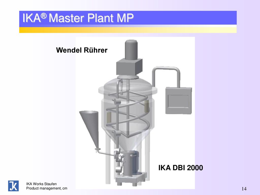 IKA® Master Plant MP Wendel Rührer IKA DBI 2000 Zahnscheibenrührer