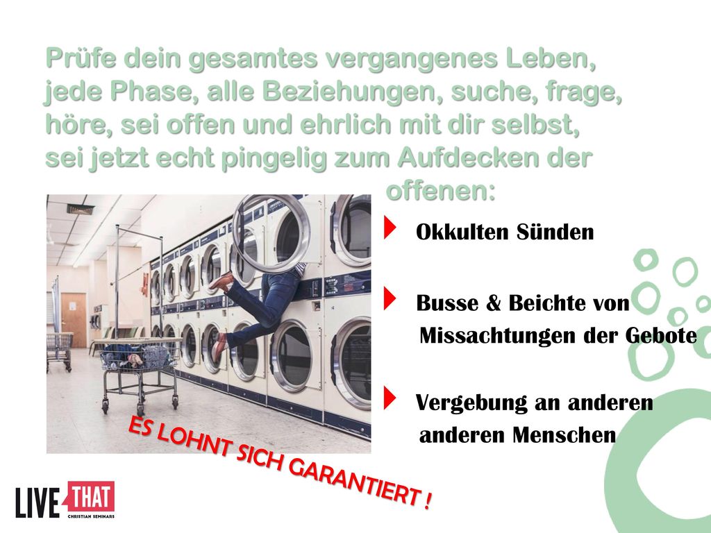  Okkulten Sünden  Busse & Beichte von  Vergebung an anderen